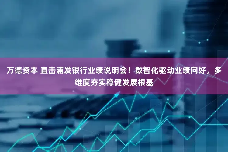 万德资本 直击浦发银行业绩说明会！数智化驱动业绩向好，多维度夯实稳健发展根基